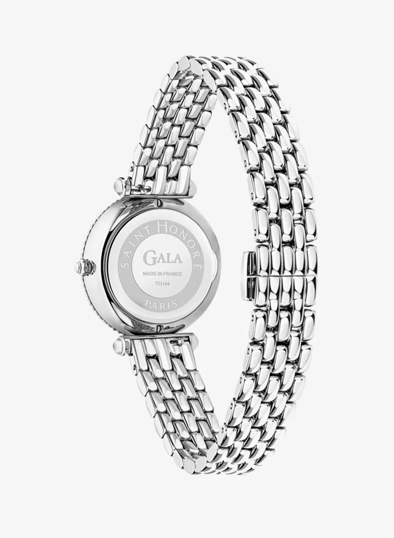 سانت هونور Gala Blue Mother of Pearl Dial Silver Stainless Steel Bracelet Analog Watch for Women 29mm