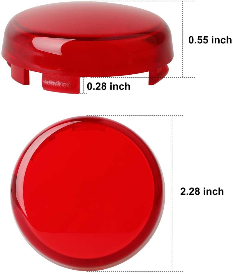 NTHREEAUTO Bullet Rear Turn Signal Light Lens Red Cover Compatible with Harley Dyna Street Glide Road King - Image 2
