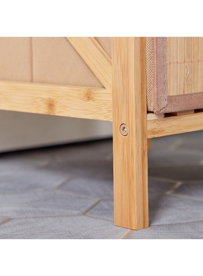 Home Box Natura Bamboo 2-Drawer Bathroom Cabinet 32 x 60 x 30 cm - Image 5