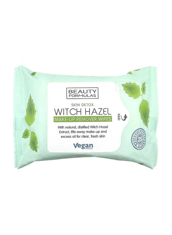 BEAUTY FORMULAS Skin Detox Witch Hazel Make-Up Remover Wipes - 25pcs