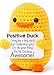 MBL Birthday Graduation Gifts for Girls Motivational Cheer Positive Inspirational Stress Relief Small Funny Cute Crochet Duck Grad Gift for College Students Teen Kids Her Him Friend Coworker Women - Image 2
