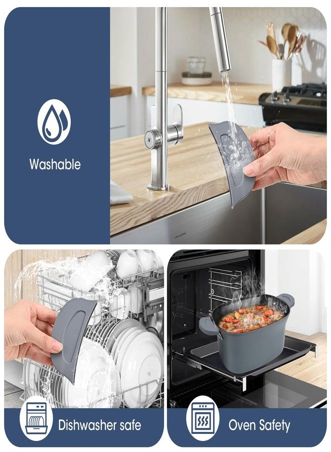 أويرلايز غطاء مقبض سيليكون لقدر الطهي البطيء Ninja Crockpot، غطاء مقبض سيليكون لقدر الطهي البطيء Ninja Foodi Possiblecooker Pro، كم، حامل، قفاز، قبضة، ملحقات مطبخ، مقاوم للحرارة، لا مزيد من حروق اليد - Image 5