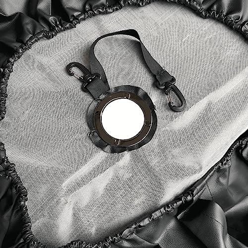 Aolowewin Compatible with Jeep Wrangler JL, Ford Bronco Spare Tire Cover with Camera Hole, Back Wheel Cover with Backup Camera Hole, Storage Bag Protector, Lots of Sizes (L: 265/50R20, 265/65R17) - Image 4