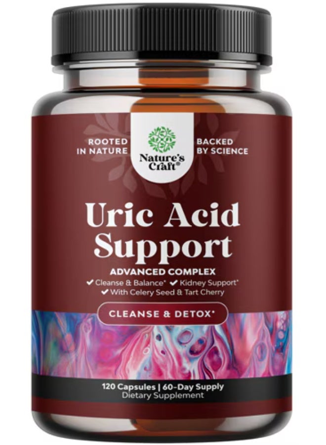 نايتشرز كرافت تركيبة حمض اليوريك –  مكمل غذائي للبالغين لدعم المفاصل وتنظيف الجسم , 120 كبسولة - Image 1