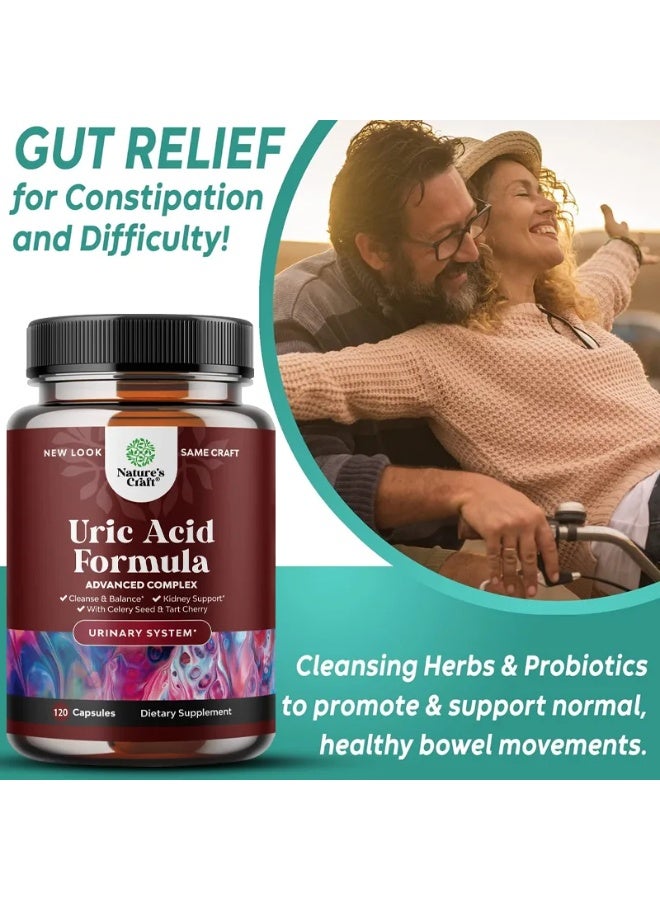 نايتشرز كرافت تركيبة حمض اليوريك –  مكمل غذائي للبالغين لدعم المفاصل وتنظيف الجسم , 120 كبسولة - Image 3