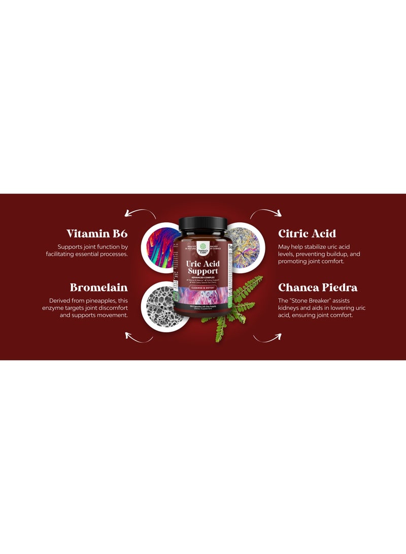 نايتشرز كرافت تركيبة حمض اليوريك –  مكمل غذائي للبالغين لدعم المفاصل وتنظيف الجسم , 120 كبسولة - Image 4