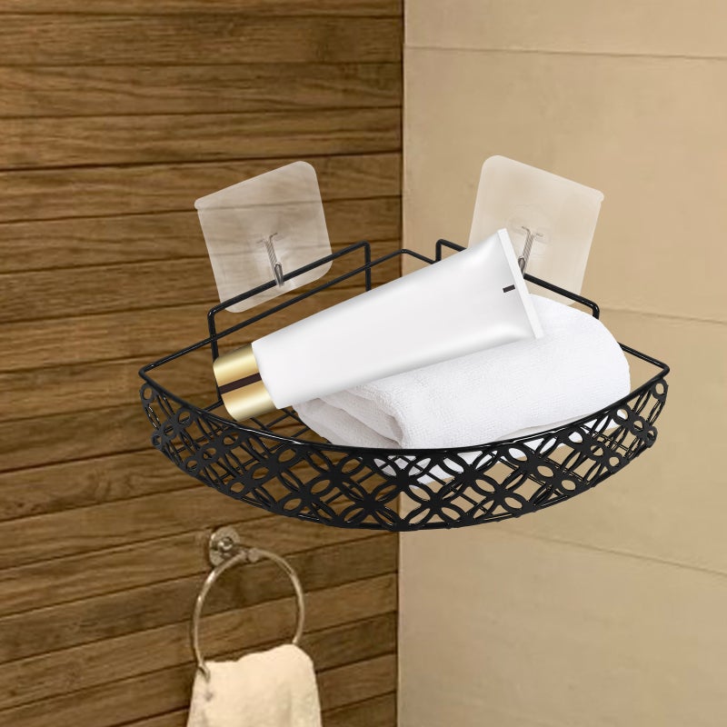 🚽 رفوف لاصقة مثبتة على الحائط بدون حفر لتخزين أدوات الحمام - Image 5
