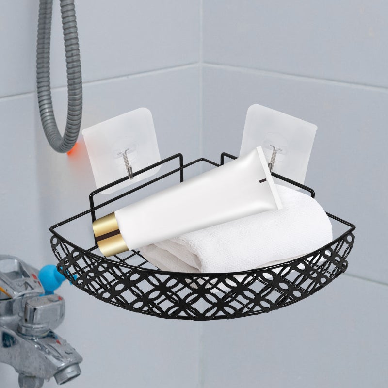 🚽 رفوف لاصقة مثبتة على الحائط بدون حفر لتخزين أدوات الحمام - Image 3
