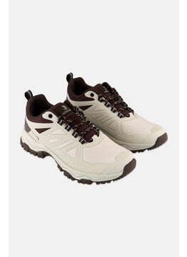 Nordland Men Brand Logo Lace Up Casual Shoe, Beige  - Image 1