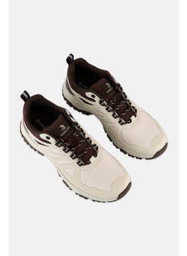 Nordland Men Brand Logo Lace Up Casual Shoe, Beige  - Image 4