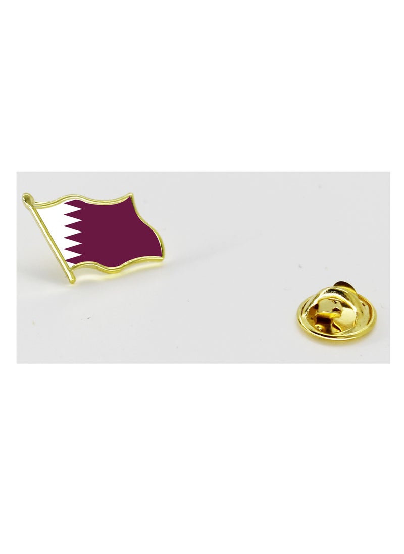 PRINTSHOP4ME - Qatar National Flag Lapel Pins and Brooch Badge to show your patriotism for Qatar (Flag Badge) - Image 1