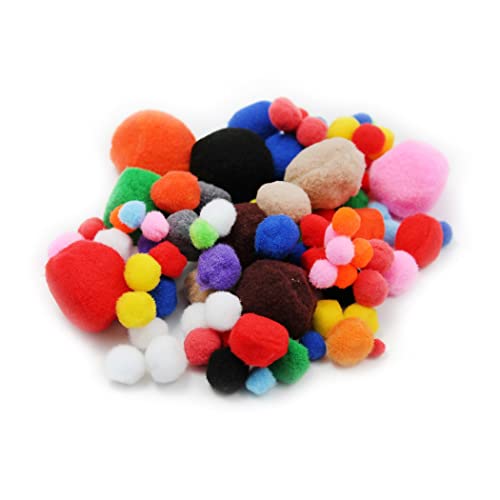 Charles Leonard Creative Arts by Charles Leonard PomPoms Assorted SizesColors 100Bag 69310 - Image 1