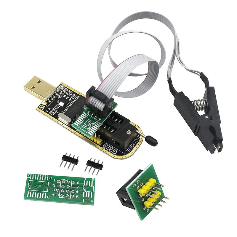 KeeYees SOP8 SOIC8 Test Clip and CH341A USB Programmer Flash for Most of 24 25 Series BIOS Chip with PDF Tutorial - Image 5