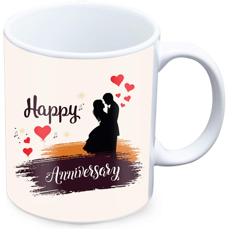 Kaameri Bazaar Kaameri Bazaar Gift for Happy for Anniversary Combo Pack 12 x 12 Cushion Cover with Filler l Printed Coffee Mug l Greeting Card l Printed Key Ring - Image 3
