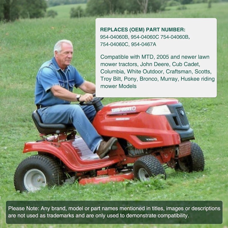 يسكر حزام سطح السفينة Yesker 954-04060C 954-04060B لجزازة العشب Troy Bilt Cub Cadet مقاس 42 بوصة، طول حزام سطح السفينة 96.5 بوصة لجزازات العشب MTD Craftsman John Deere TroyBilt Riding Lawn Tractor Mower بديل عن 954-0467A 754-04060B 754-04060C - Image 3