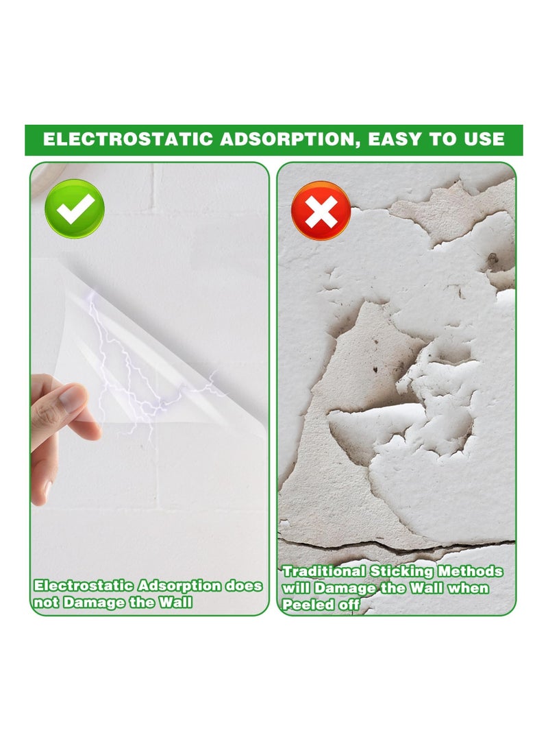 Clear Wall Protector Sheet, Non Adhesive Clear Contact Paper Peel and Stick, Static Cling Removable Wall Paper Sticker Pull and Stick, Wall Sticker Door Scratch Protector for Kitchen Cabinets(A roll) - Image 2