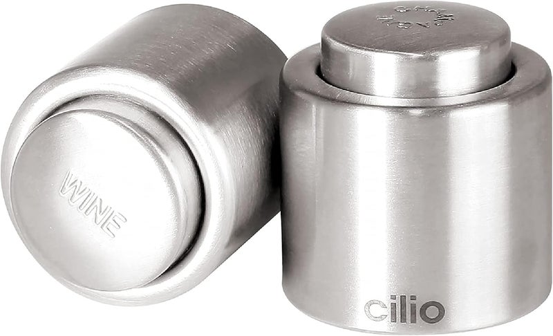 Cilio 18/10 Stainless Steel Wine Sealer - Airtight and Leakproof Wine Bottle Stopper - Image 2