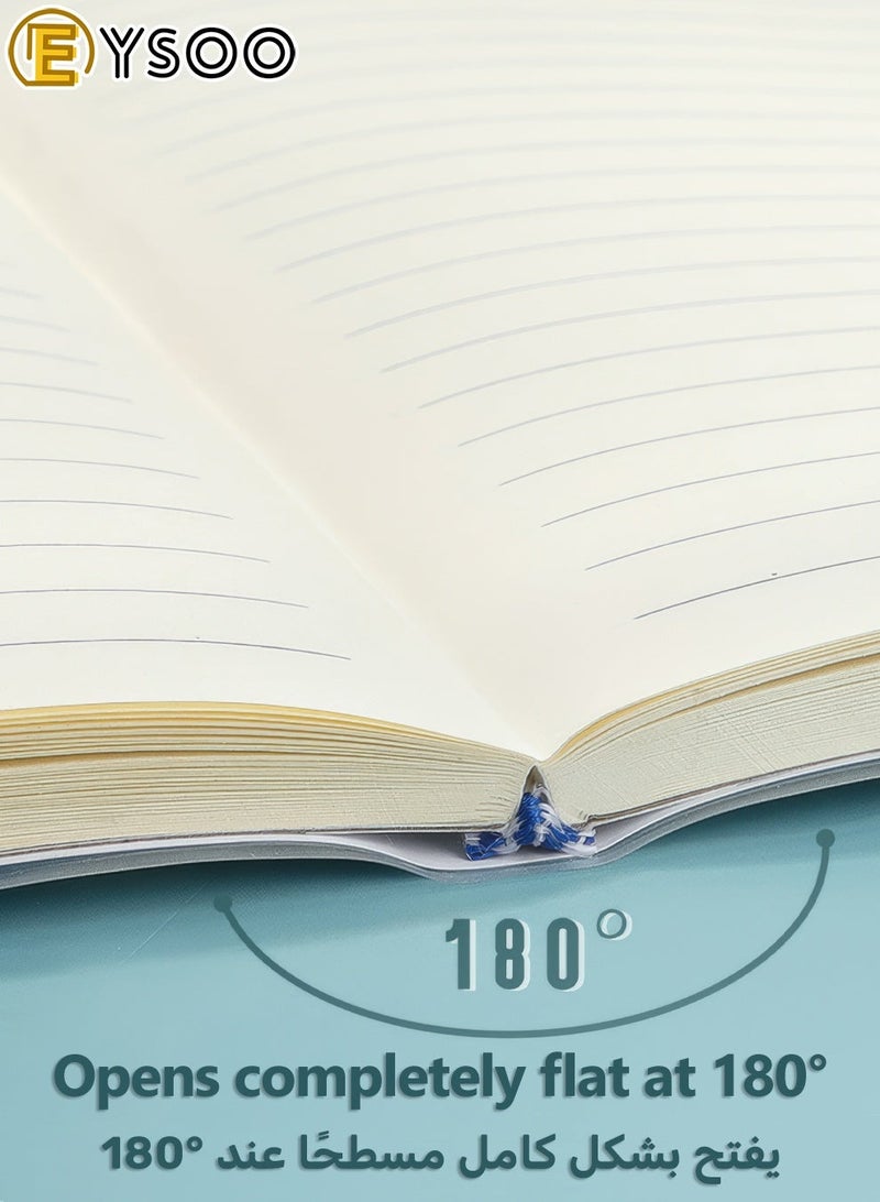  إيسو دفاتر ملاحظات EYSOO A5، عبوة من 4 ورق مسطر، 94 ورقة / 188 صفحة، دفاتر ملاحظات مع غلاف ناعم من مادة EVA للكتابة في المكتب والمدرسة - Image 5