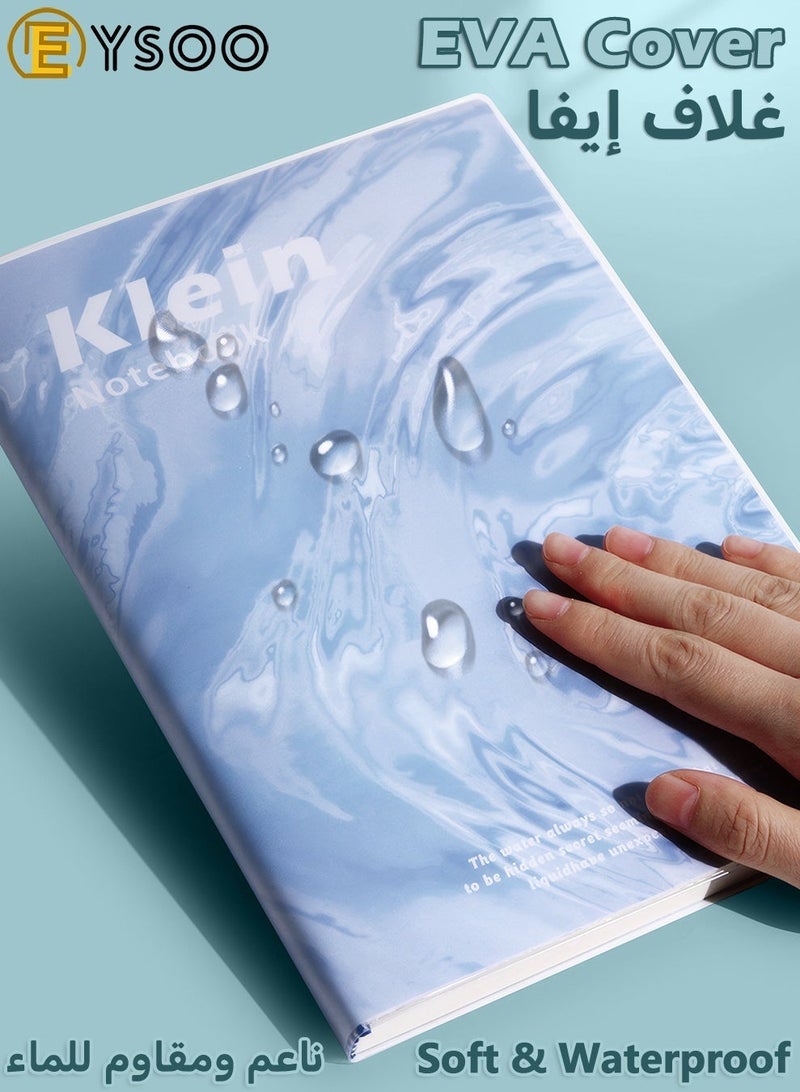  إيسو دفاتر ملاحظات EYSOO A5، عبوة من 4 ورق مسطر، 94 ورقة / 188 صفحة، دفاتر ملاحظات مع غلاف ناعم من مادة EVA للكتابة في المكتب والمدرسة - Image 3