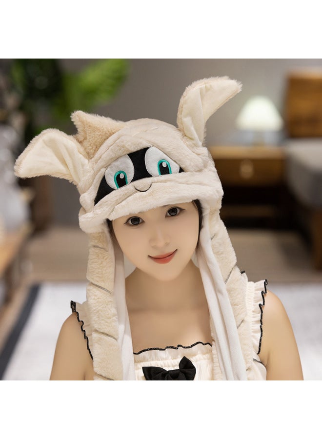 Halloween Hat Pinch Ear Moving Airbag Hat Ghost Colorful Glow Hat Wholesale-Specifications:Mummy Hat-Color:60cm Luminous Airbag Hat  - Image 1
