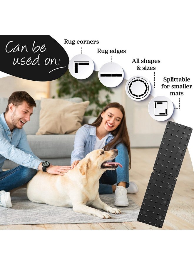 Medipaq Medipaq Greatideas Non-Slip Mat and Rug Grippers - Stop Your Mats and Rugs from Slipping and Sliding! Black 4X Pack  - Image 2