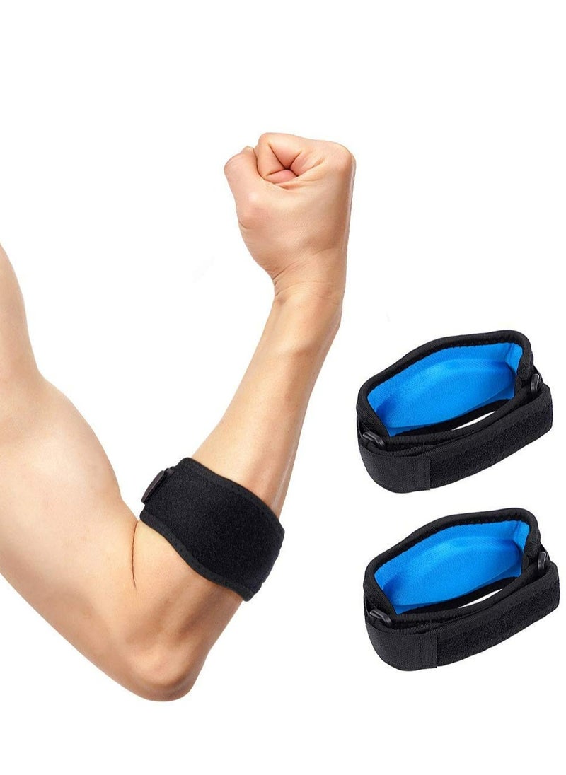 Oasisgalore 2-Pack Tennis Elbow Support Strap, Elbow Brace with Compression Pad for Pain Relief, Men & Women  - Image 1