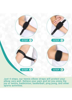 Oasisgalore 2-Pack Tennis Elbow Support Strap, Elbow Brace with Compression Pad for Pain Relief, Men & Women  - Image 4