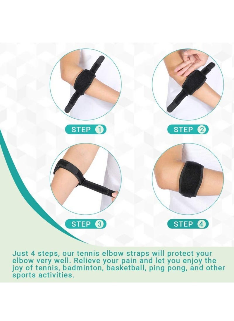 Oasisgalore 2-Pack Tennis Elbow Support Strap, Elbow Brace with Compression Pad for Pain Relief, Men & Women  - Image 4