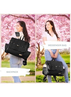 HOOKOR Baby Nappy Changing Tote Bag, Stylish Large Capacity Multifunctional Baby Changing Bag Satchel Messenger Bag Travel Diaper Bag.  - Image 3