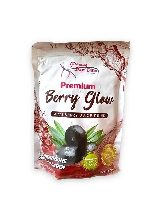مشروب توكسين ديتوكس المتلألئ من بريميوم بيري جلو 10 × 20 جرام