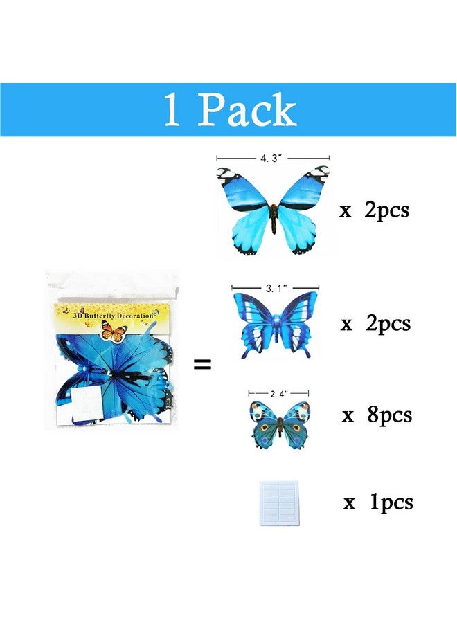 Ewong Butterfly Wall Decals, 36PCS 3D Butterflies Home Decor for Room, Wall Sticker for Girls Room Kids Bedroom Bathroom Baby Nursery Decoration (Blue) - Image 5