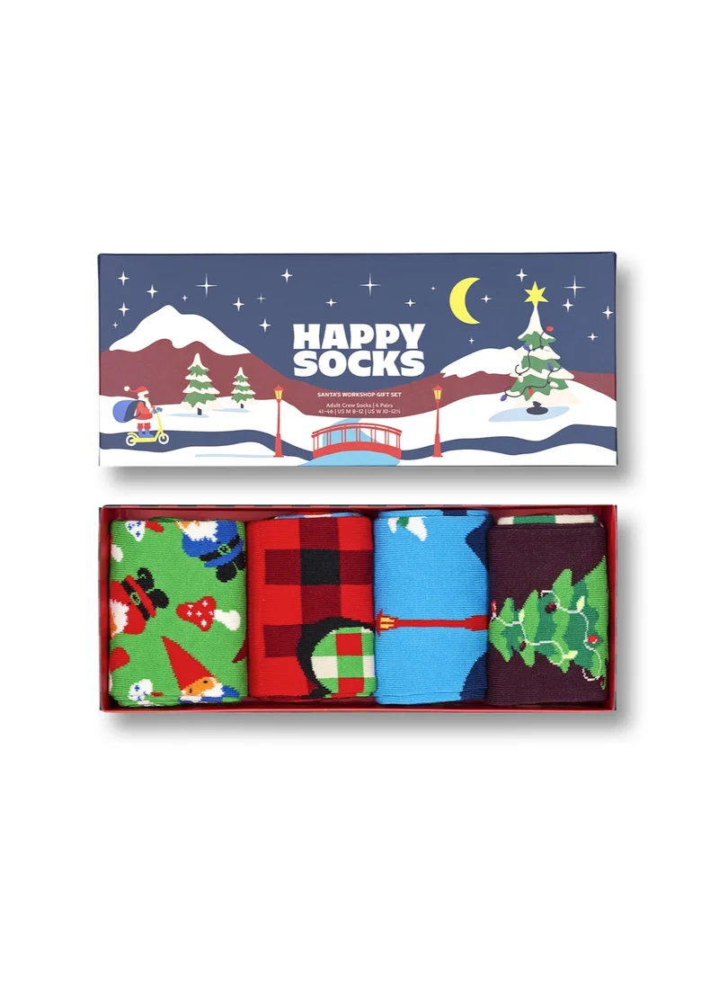 Happy Socks 4-PACK SANTA'S WORKSHOP SOCKS GIFT SET