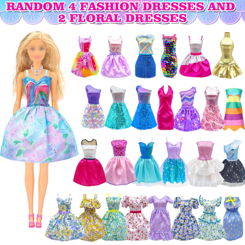 Style Shine Doll Clothes and Accessories Set, Wedding Gowns, Evening Dresses, Fashion Dresses, Casual Outfits Top and Pant, Swimsuit Bikini, Hangers, Shoes and Accessories Toys for Girl Birthday Gift - Image 4