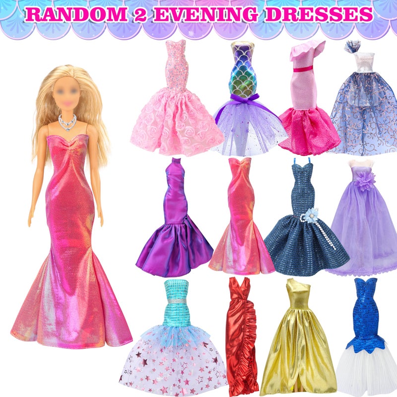 Style Shine Doll Clothes and Accessories Set, Wedding Gowns, Evening Dresses, Fashion Dresses, Casual Outfits Top and Pant, Swimsuit Bikini, Hangers, Shoes and Accessories Toys for Girl Birthday Gift - Image 3