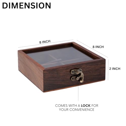 Freakway Table Top Wooden Spice Box Set for Kitchen Masala Dabba Containers Jars Masala Dani & Wooden Masala Box for Kitchen Spice Box with Spoon 4 Containers - Image 2