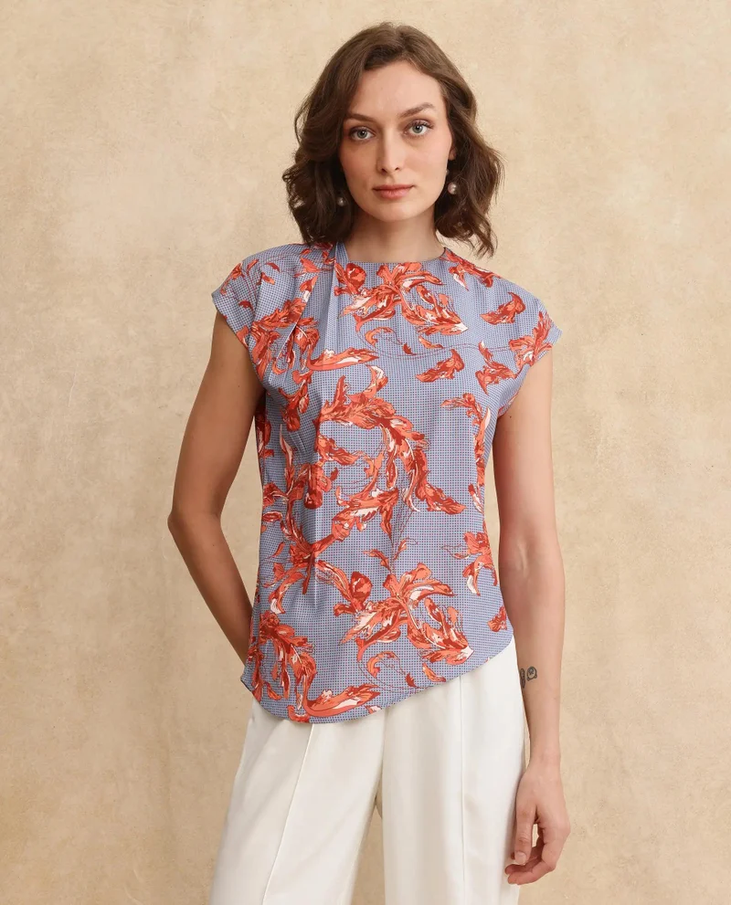 ريريزم Women's Printed Drape Top
