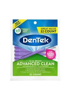 Dentek DenTek Slim Brush Advanced Clean Interdental Cleaners, Extra Tight, 32 Count  - Image 1