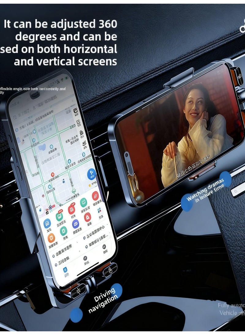 Universal Auto-Sensing Wireless Charging Car Phone Holder - High Stability Air Vent & Dashboard Mount with Fast Charging - Image 4