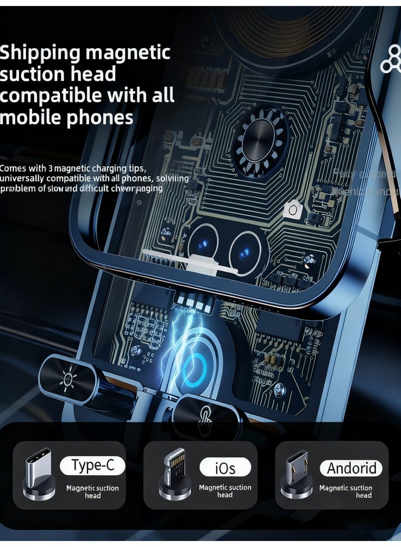 Universal Auto-Sensing Wireless Charging Car Phone Holder - High Stability Air Vent & Dashboard Mount with Fast Charging - Image 5
