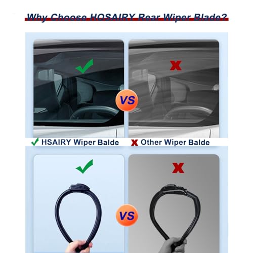 HOSAIRY Rear Windshield Wiper Blade for Ford Escape 2013-2019, for Ford Explorer 2011-2019, for Ford Kuga 13-18, for Lincoln MKX 16-18, for Lincoln MKC 15-19 Rear Wiper Blade, 11 inch (Pack of 1) - Image 4