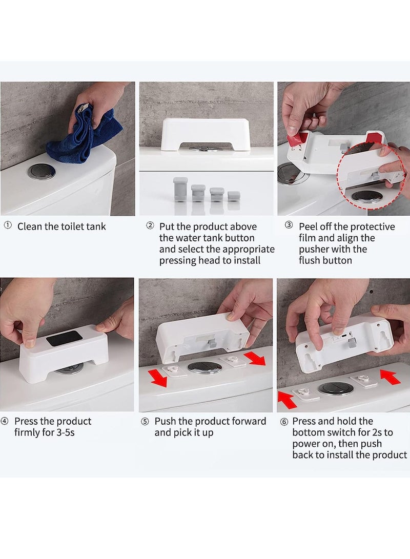 Automatic Toilet Flusher Infrared Sensor Touchless Toilet Flusher Kit Waterproof ABS Design Automatic Toilet Flusher for Home and Public Use Toilet Sensor Flusher  - Image 5
