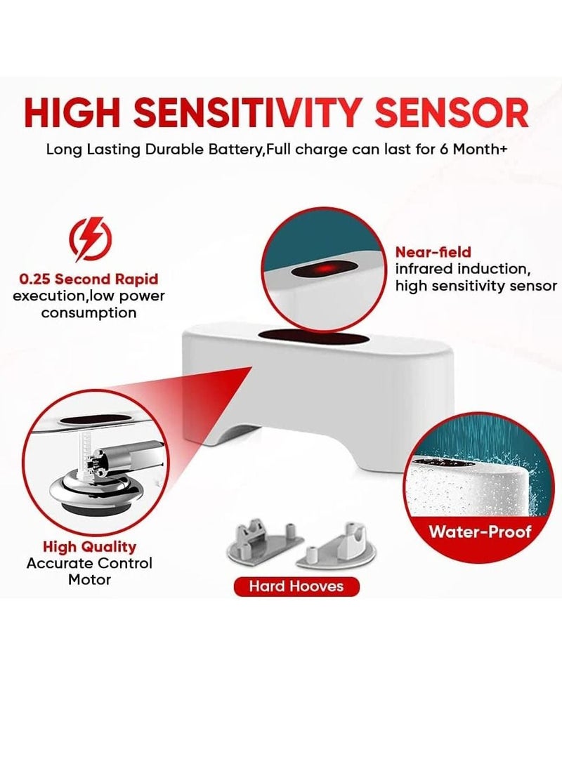 Automatic Toilet Flusher Infrared Sensor Touchless Toilet Flusher Kit Waterproof ABS Design Automatic Toilet Flusher for Home and Public Use Toilet Sensor Flusher  - Image 3