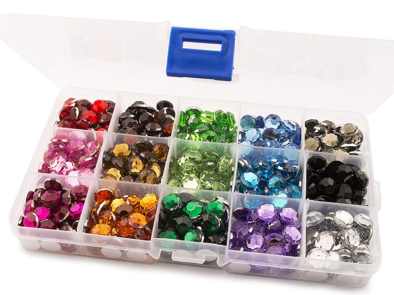 Summer-Ray.com Summer-Ray 10mm Assorted Color Rhinestones in Storage Box Value Pack - Image 2