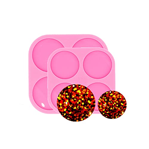 AMZTOART Super Glossy Resin Mold Phone Grip Epoxy Molds, Silicone Molds for Badge Reel DIY Telephone Stands Design (YMDY0532+DY0533) - Image 1