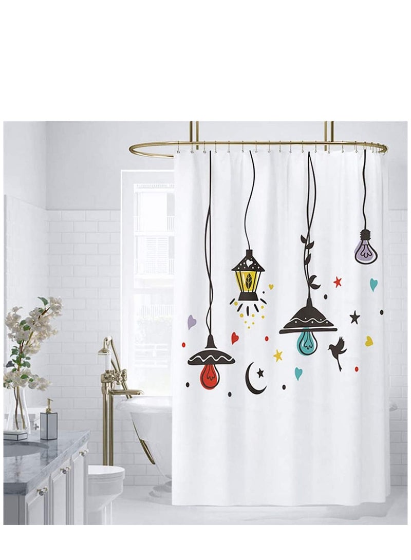 KASTWAVE Shower Curtain Hooks, 12 Pcs Shower Curtain Rings, Stainless Steel Roller Rust-Resistant Balance Sliding Anti-Drop Double Shower Hooks for Curtain Bathroom Shower Curtains (Gold) - Image 4