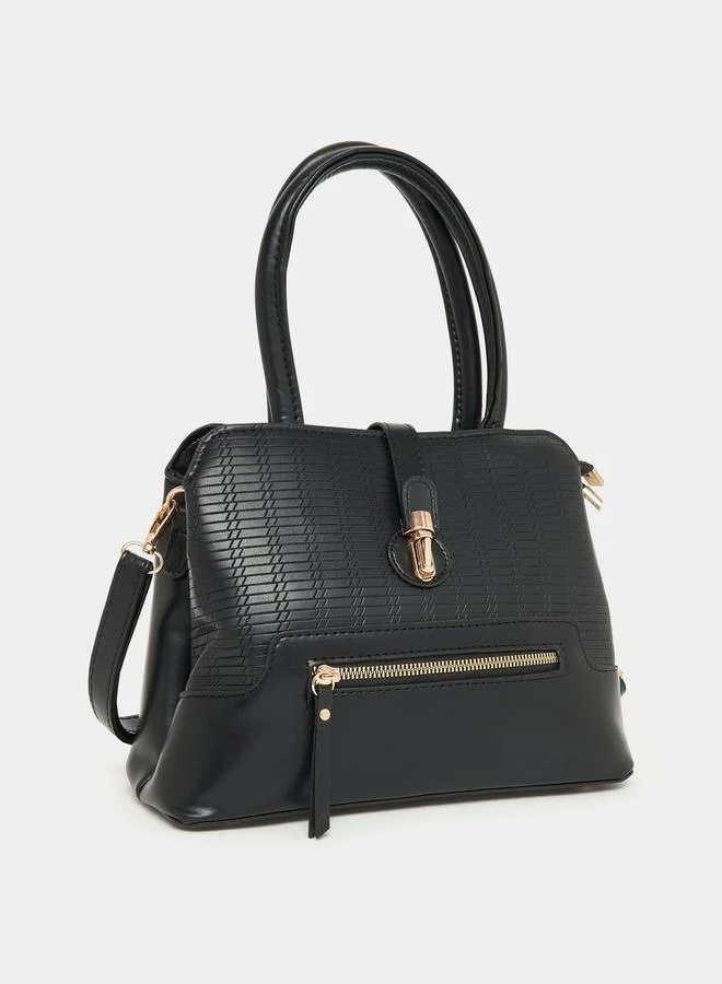 ستايلي Set of 3 - Textured Handbag, Clutch Wallet & Card Case