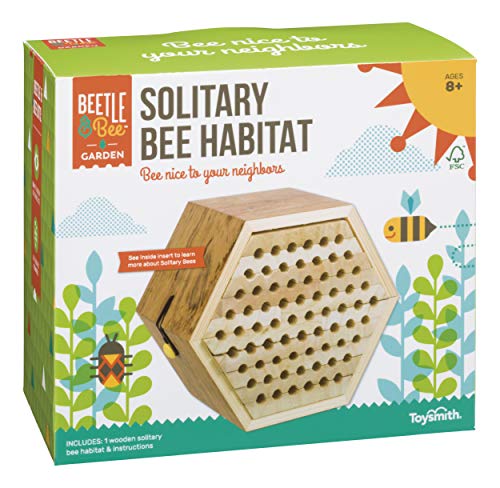 Toysmith Beetle  Bee Solitary Bee Habitat  DIY Kids Art Craft Outdoor Bee Kit Educational Kit for Kids No HardwareNo Glue Required 13 Wooden Pieces FSC Certified Intended for Age 8 - Image 5