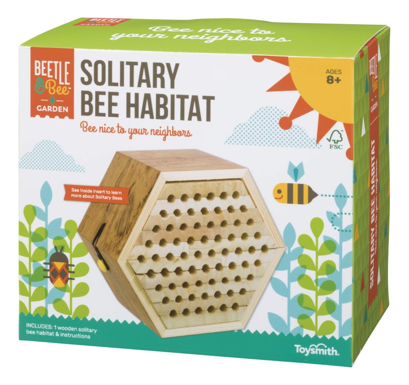 Toysmith Beetle  Bee Solitary Bee Habitat  DIY Kids Art Craft Outdoor Bee Kit Educational Kit for Kids No HardwareNo Glue Required 13 Wooden Pieces FSC Certified Intended for Age 8 - Image 3