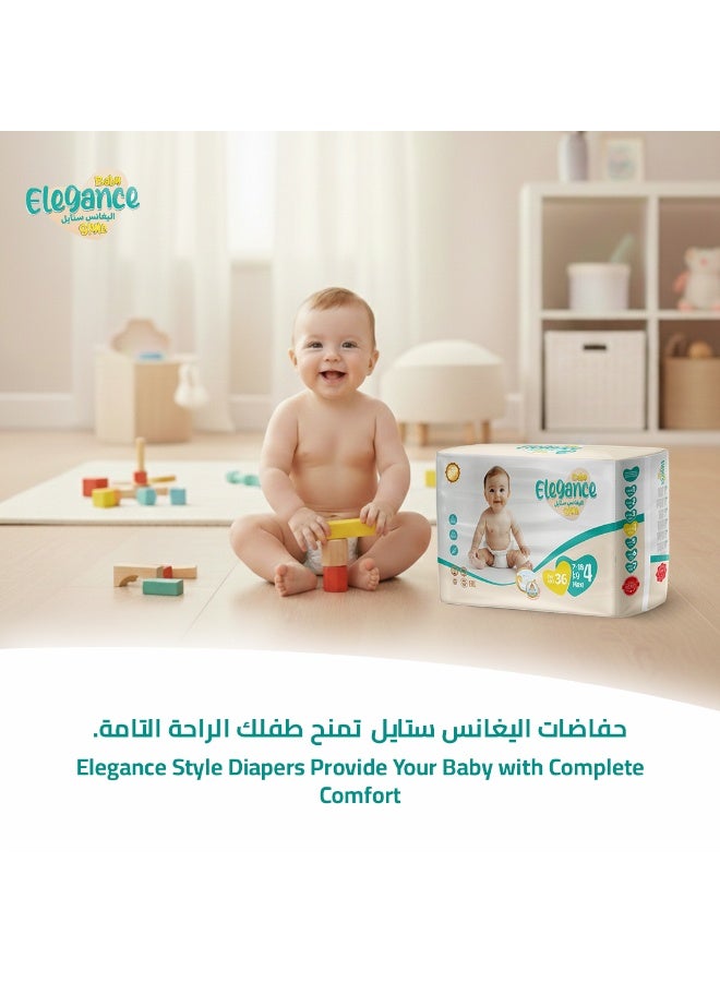 بيبي إليجانس حفاضات تركية عالية الجودة اليغنس بيبي ستايل 7-18 كغ - Image 4