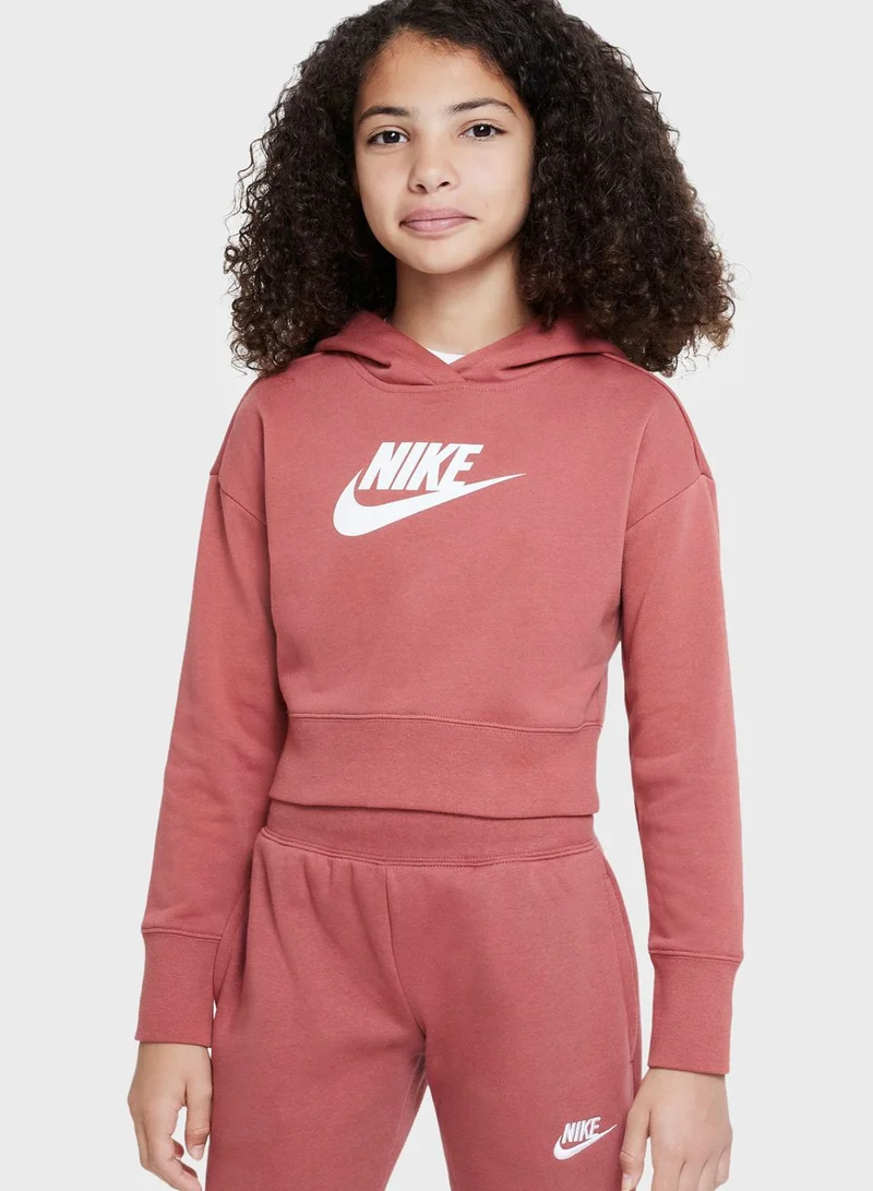Nike Youth Nsw Club Cropped Hoodie